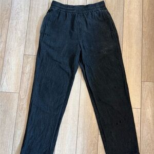 I Love Ugly Linen Blend Pull on Pants | size medium | color black
